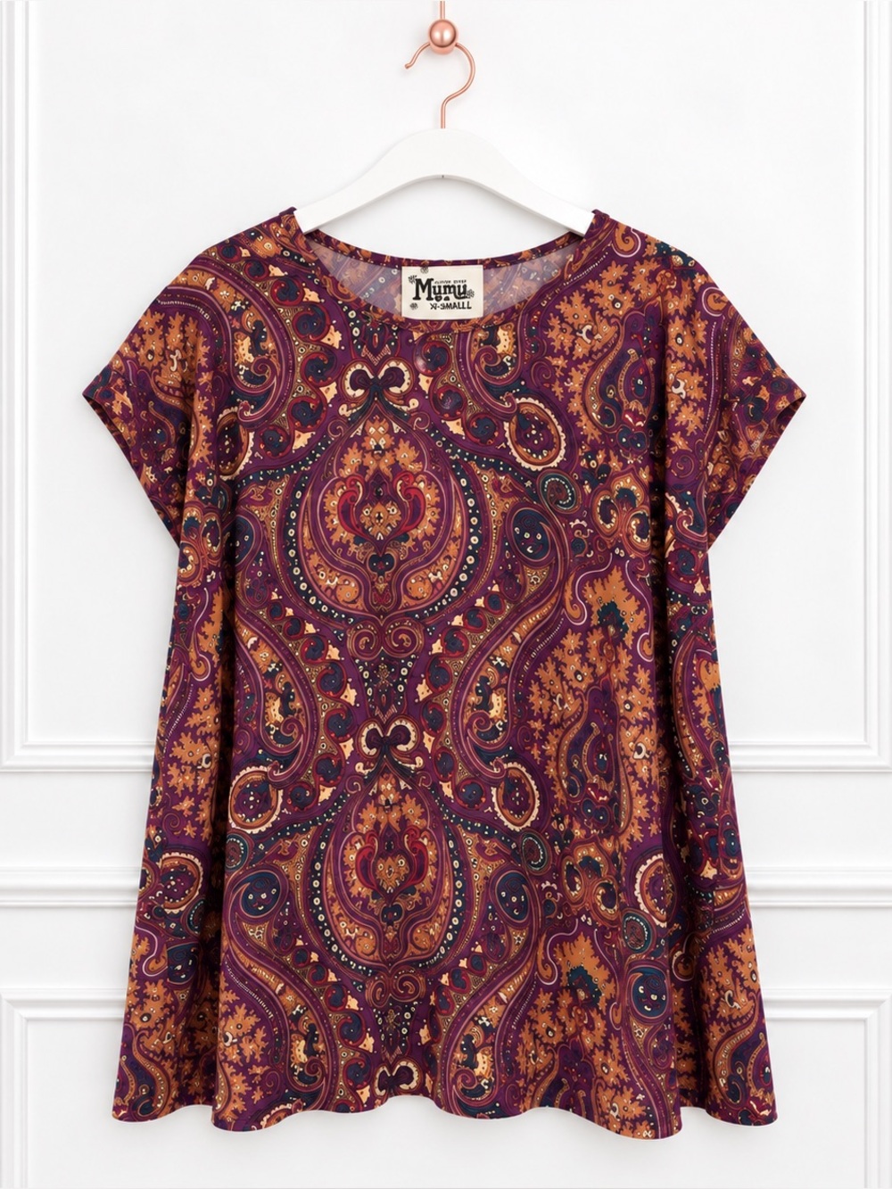 Show Me Your Mumu $128 XS Faith Paisley Boho Oversized Flowy Festival Tunic Top